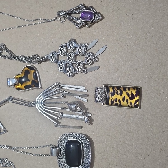 Brutilist Modernist Jewelry Bundle. Silvertone Necklace Bracelet Earring 15 Pc - Picture 13 of 13